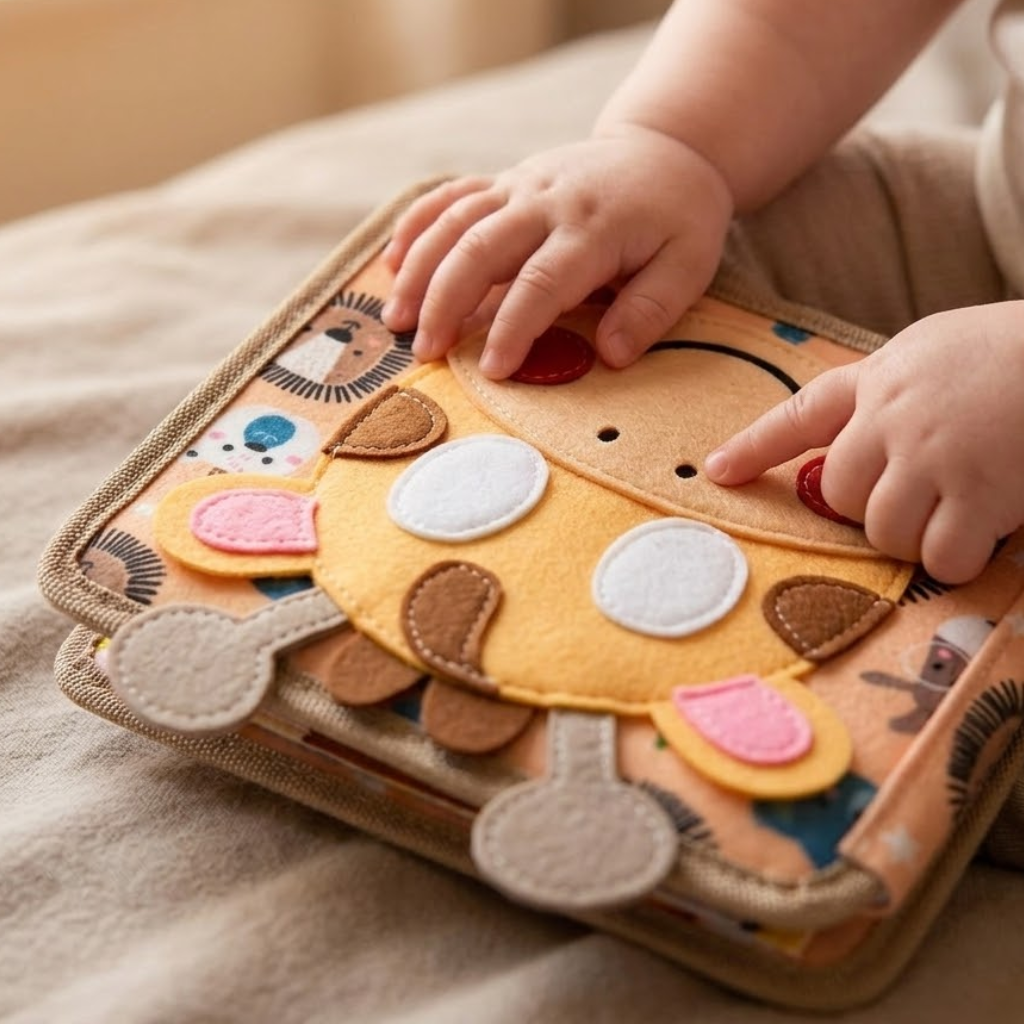 Montessori 3D Giraffe Sensory Book
