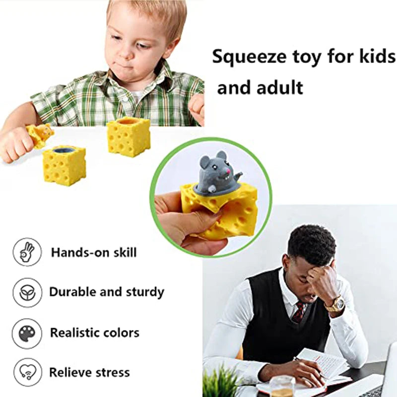 Cheesy Mouse™ – Squeeze & Pop Sensory Toy