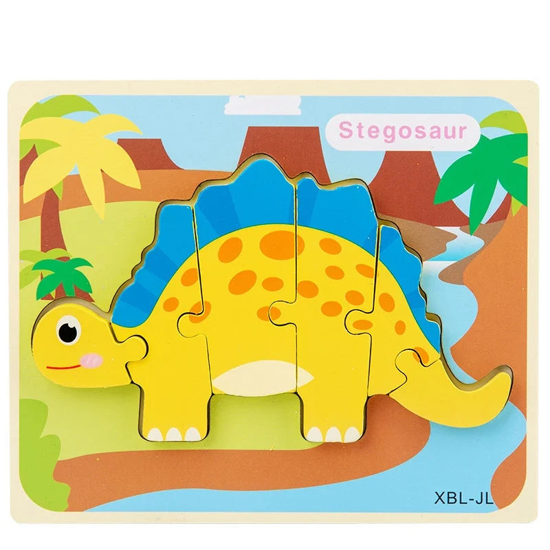3D Wooden Dinosaur Puzzle