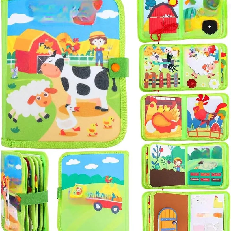 Montessori Felt Quiet Book, Preschool Le brinquedo infantil