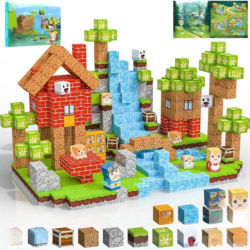100PCS Magnetic Building Block Set - ABS brinquedo infantil