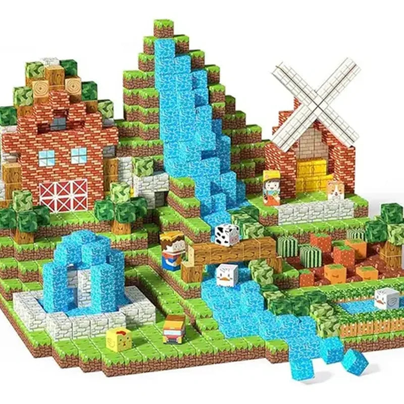 100PCS Magnetic Building Block Set - ABS brinquedo infantil