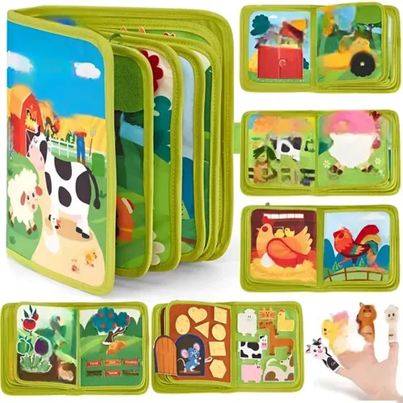 Montessori Felt Quiet Book, Preschool Le brinquedo infantil