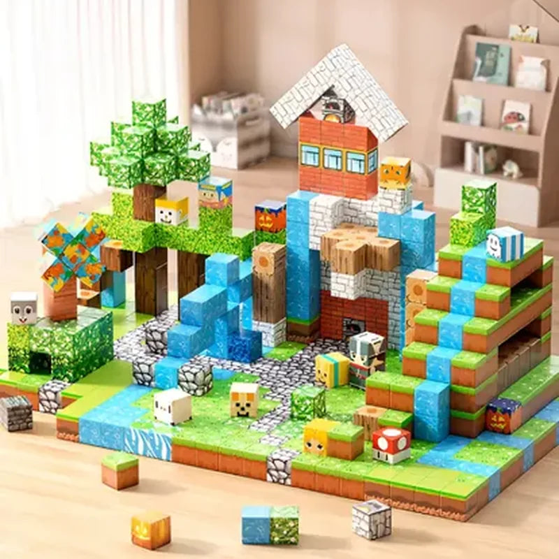 100PCS Magnetic Building Block Set - ABS brinquedo infantil
