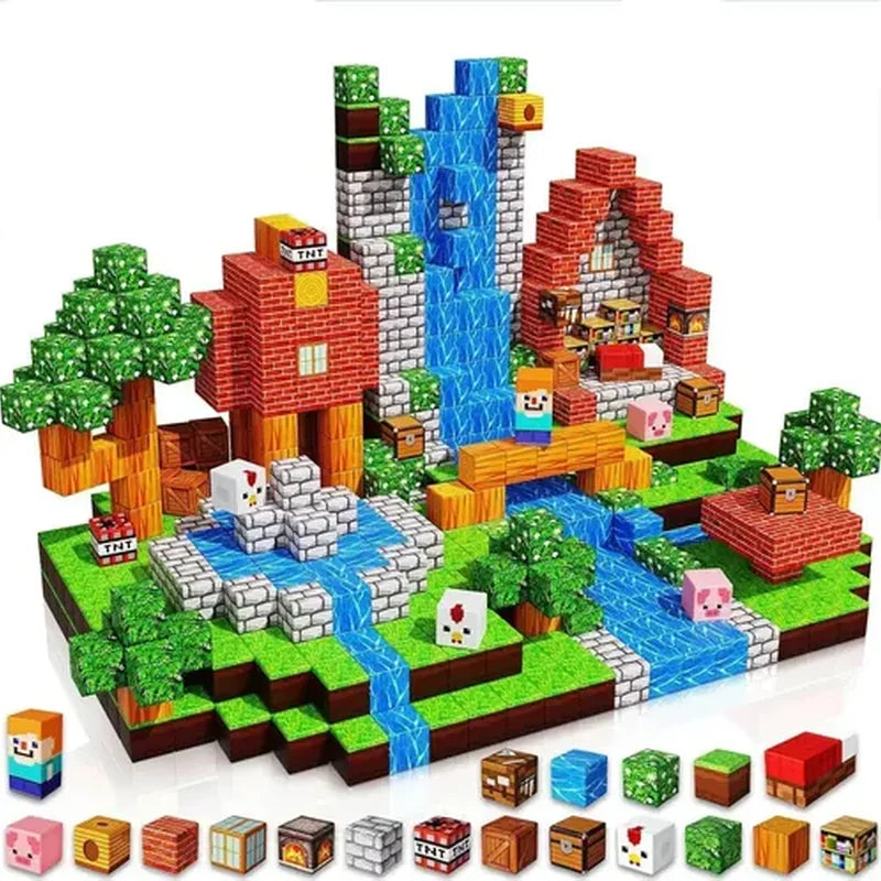 100PCS Magnetic Building Block Set - ABS brinquedo infantil