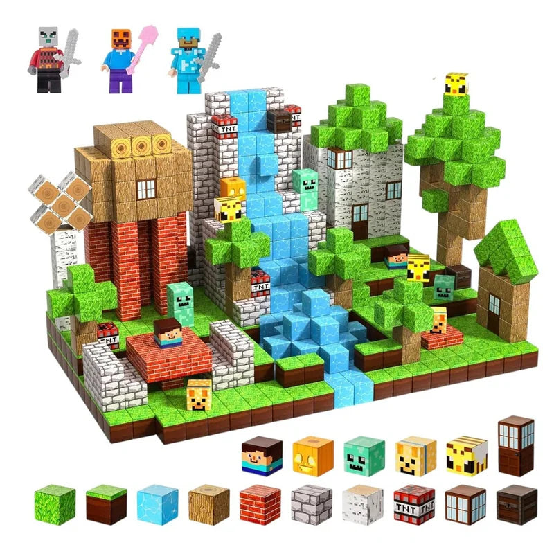 100PCS Magnetic Building Block Set - ABS brinquedo infantil