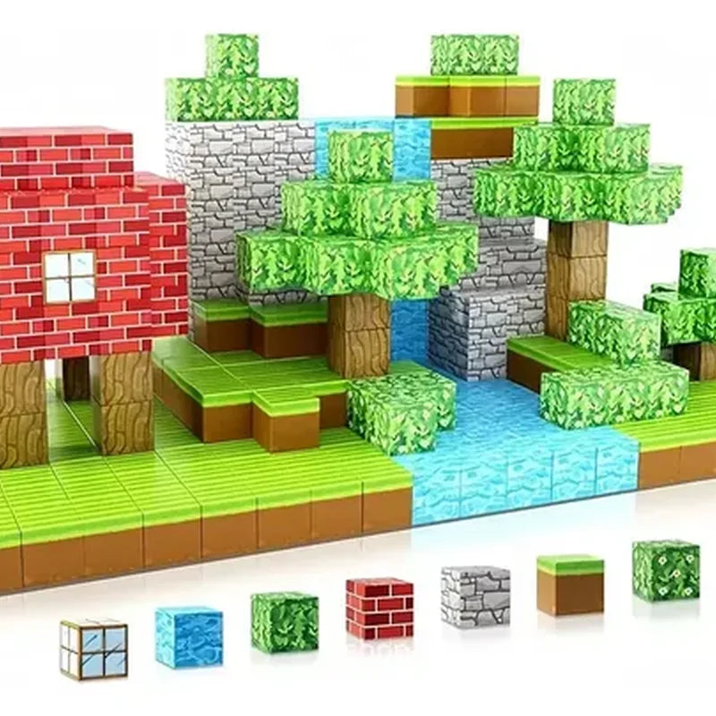 100PCS Magnetic Building Block Set - ABS brinquedo infantil
