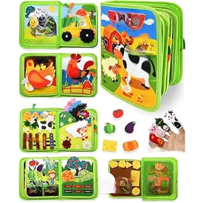 Montessori Felt Quiet Book, Preschool Le brinquedo infantil