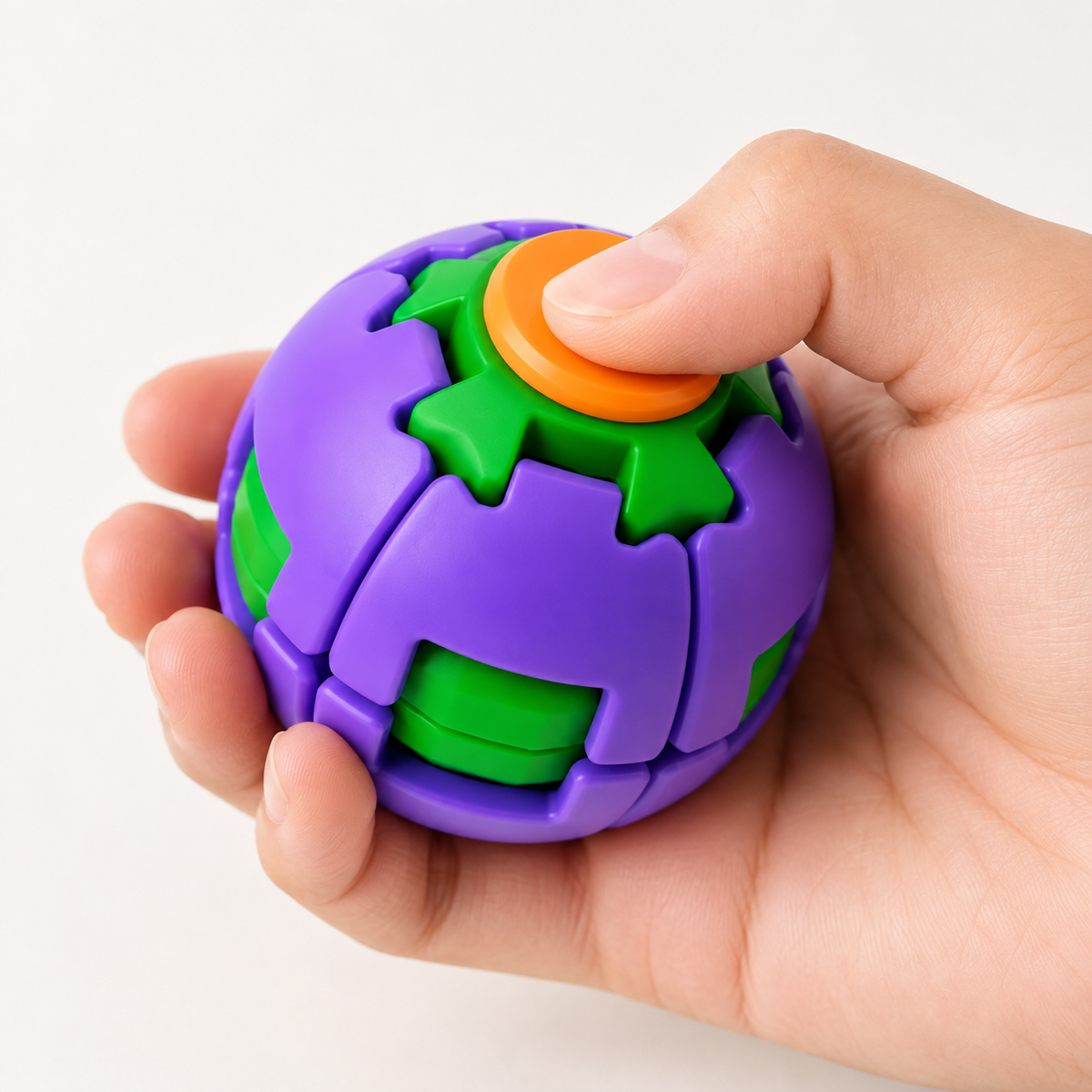 360° Fidget Ball – Assemble, Press, and Spin