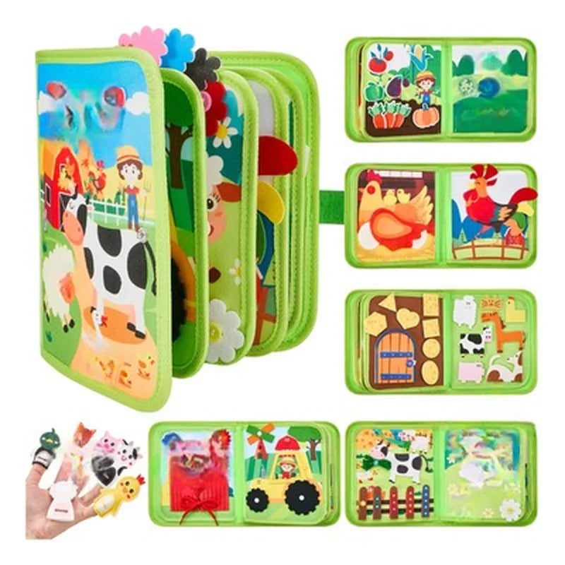 Montessori Felt Quiet Book, Preschool Le brinquedo infantil