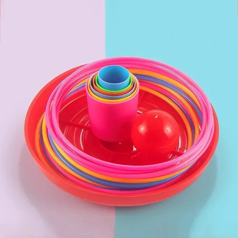 Stacking Rings Toddler Game – Educational Toy for Motor Skill Development and Family Fun