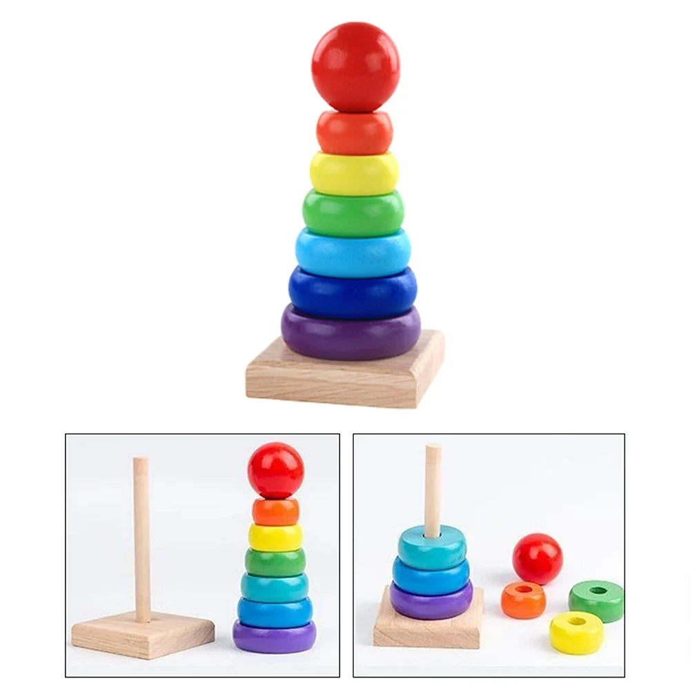 Montessori Wooden Ring Stacker