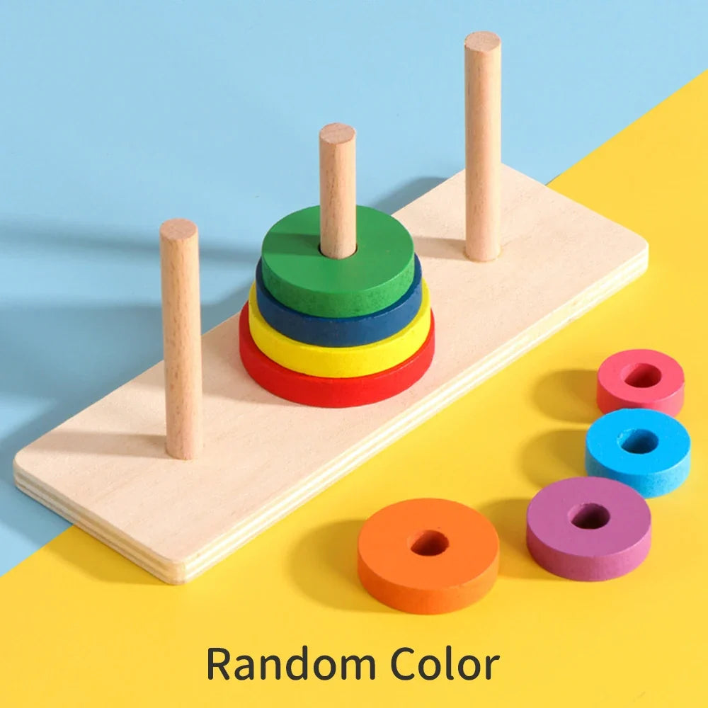 Montessori Wooden Ring Stacker