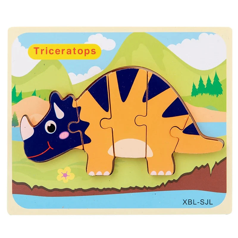 3D Wooden Dinosaur Puzzle