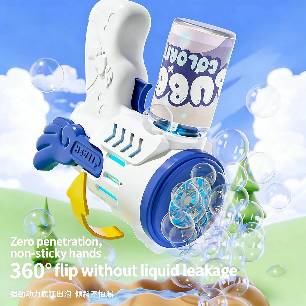 Automatic Rocket-Shaped Bubble Blower