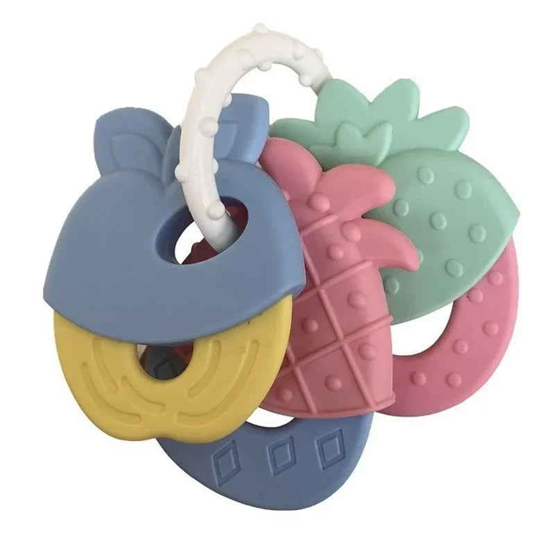 Fruit-Shaped Silicone Baby Teether