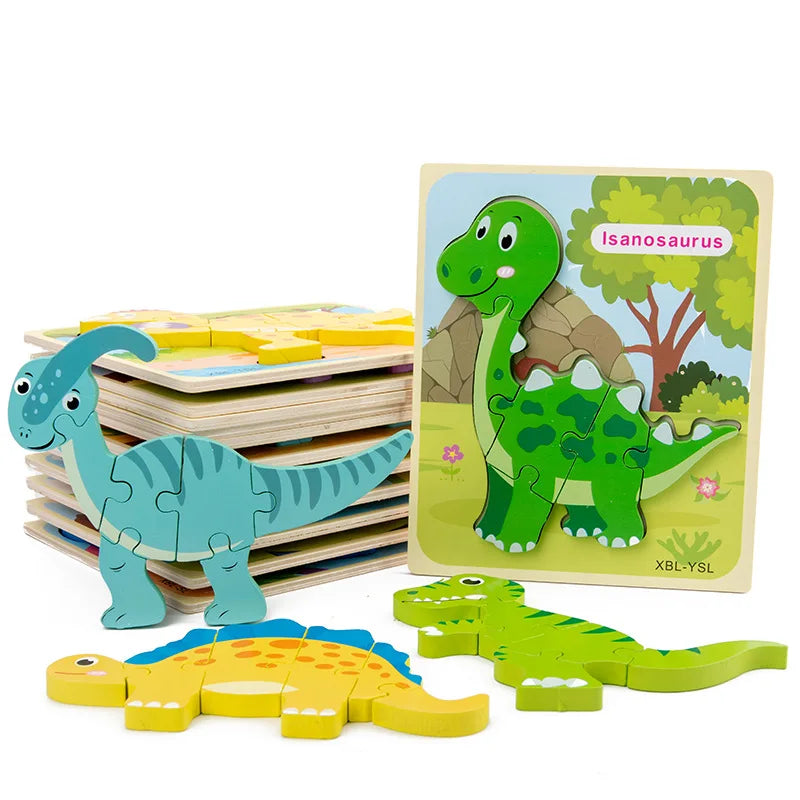 3D Wooden Dinosaur Puzzle