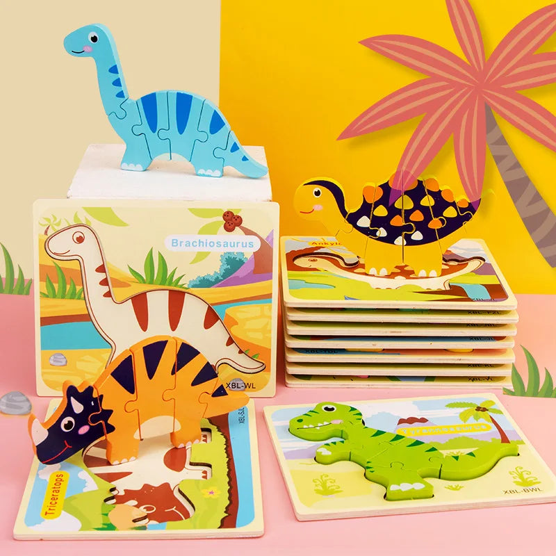 3D Wooden Dinosaur Puzzle
