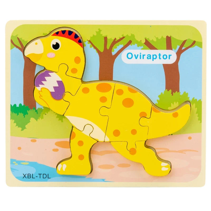 3D Wooden Dinosaur Puzzle