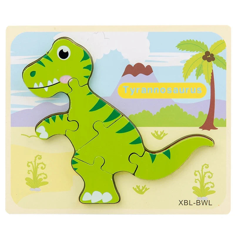 3D Wooden Dinosaur Puzzle