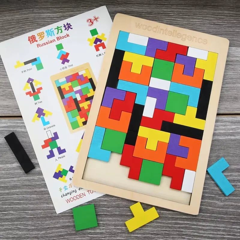 Wooden Montessori Tangram Shapes