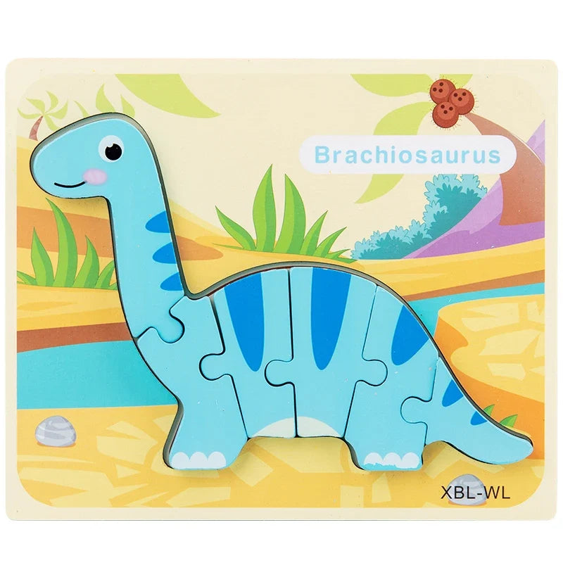 3D Wooden Dinosaur Puzzle