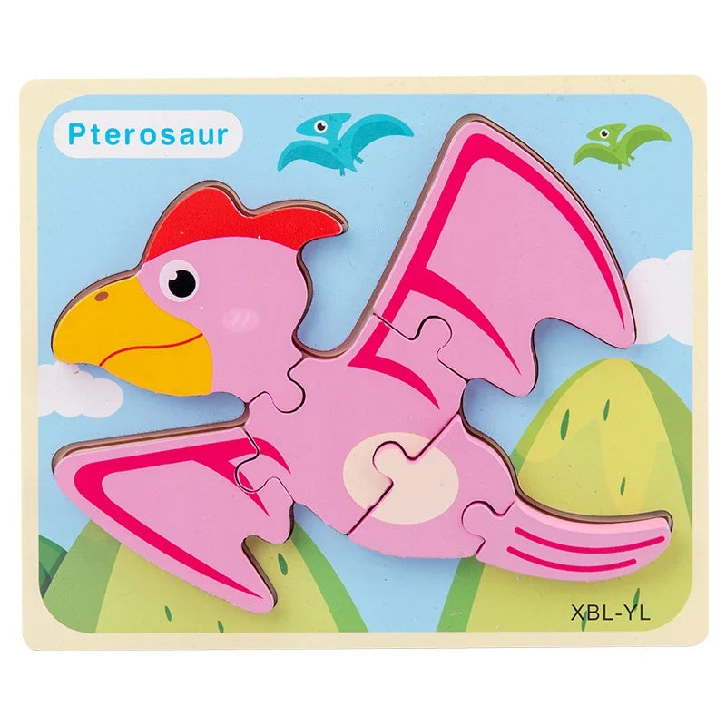 3D Wooden Dinosaur Puzzle