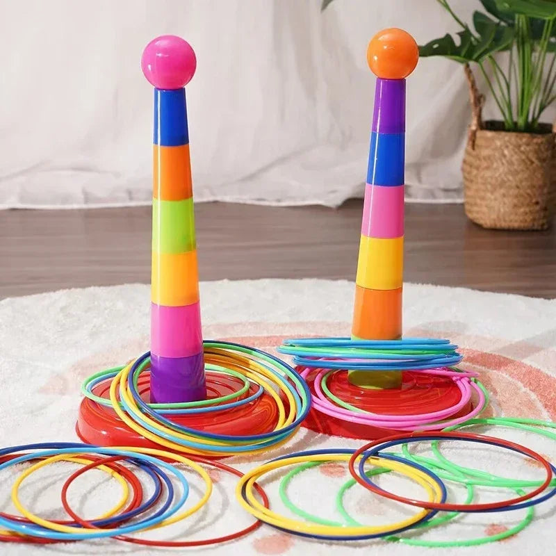 Stacking Rings Toddler Game – Educational Toy for Motor Skill Development and Family Fun