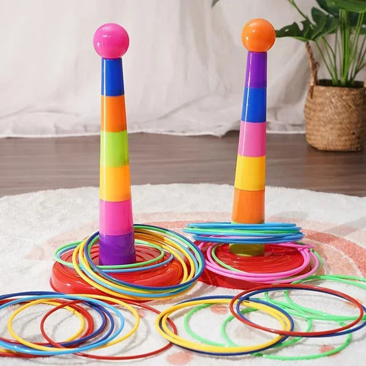 Stacking Rings Toddler Game – Educational Toy for Motor Skill Development and Family Fun