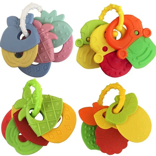 Fruit-Shaped Silicone Baby Teether