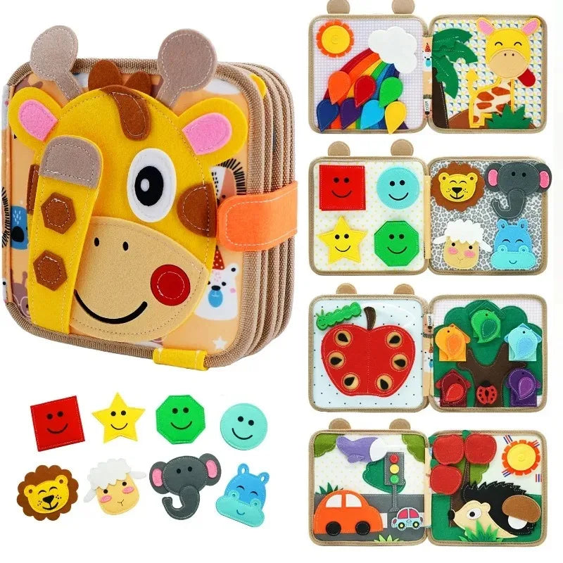 Montessori 3D Giraffe Sensory Book