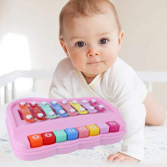 Brinquedo Musical 2 em 1 Piano e Xilofone para Bebês