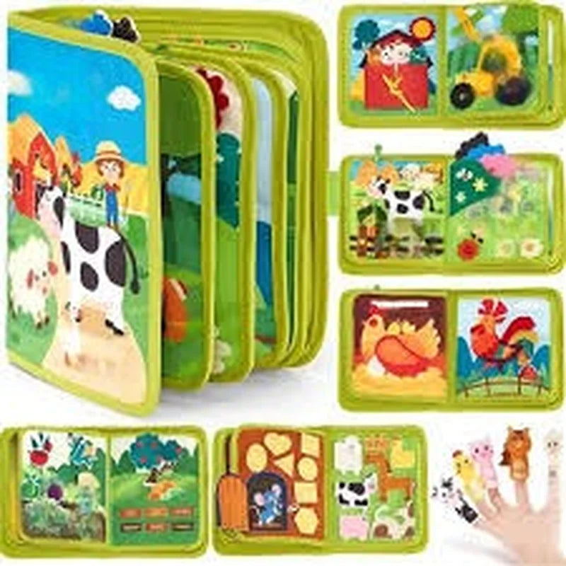 Montessori Felt Quiet Book, Preschool Le brinquedo infantil