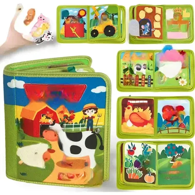 Montessori Felt Quiet Book, Preschool Le brinquedo infantil