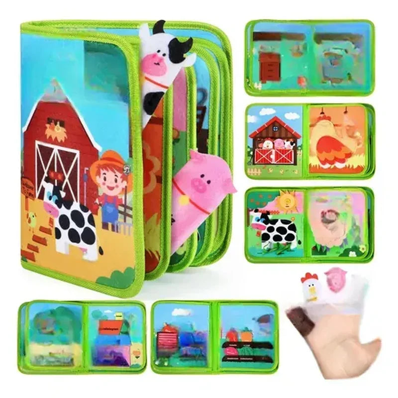 Montessori Felt Quiet Book, Preschool Le brinquedo infantil