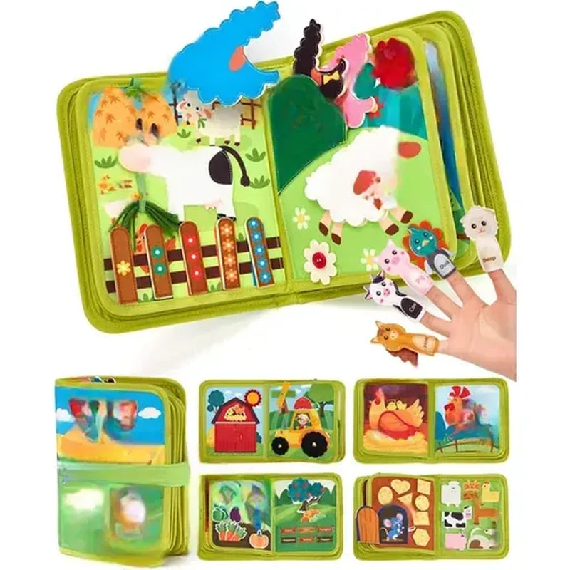 Montessori Felt Quiet Book, Preschool Le brinquedo infantil