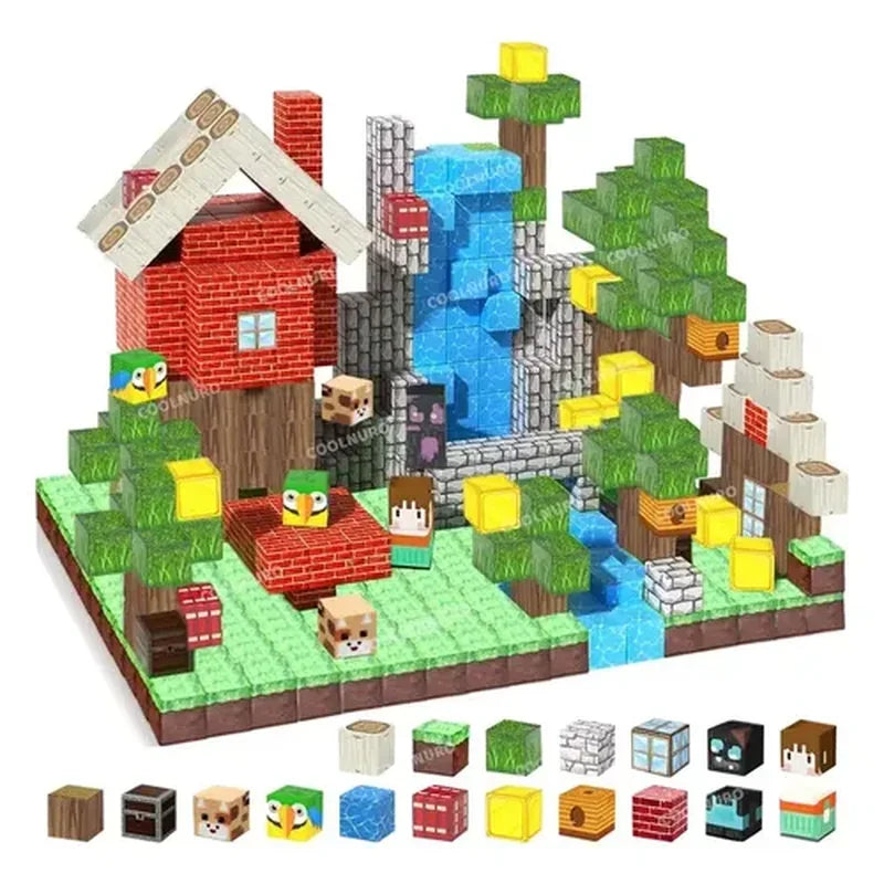 100PCS Magnetic Building Block Set - ABS brinquedo infantil
