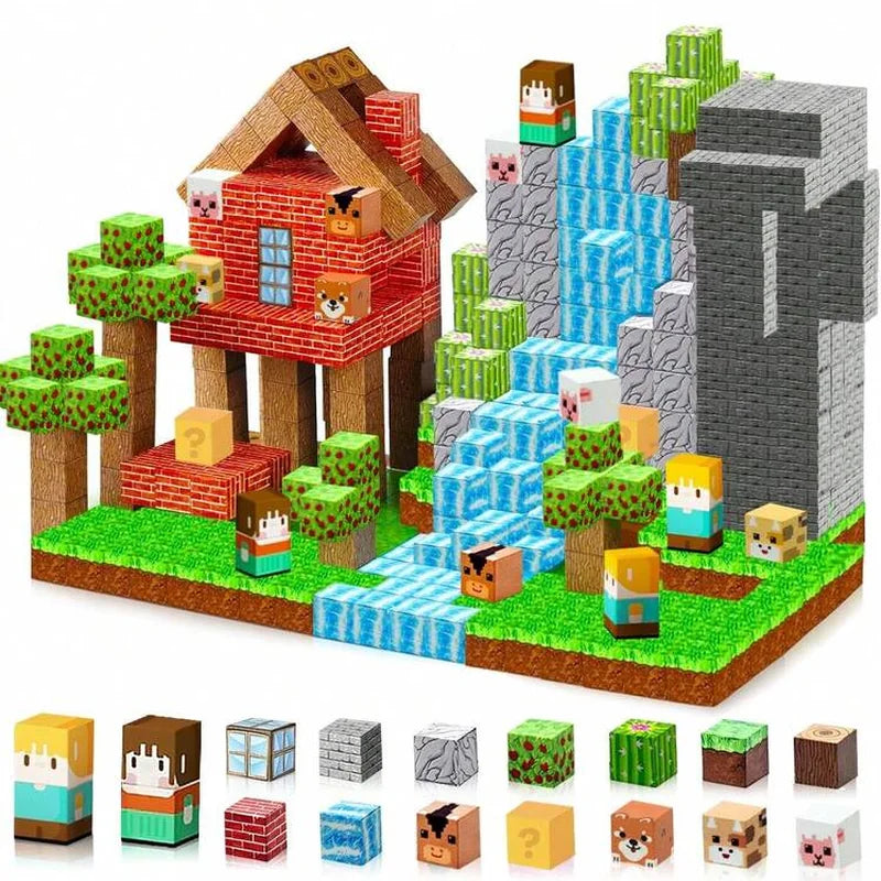 100PCS Magnetic Building Block Set - ABS brinquedo infantil