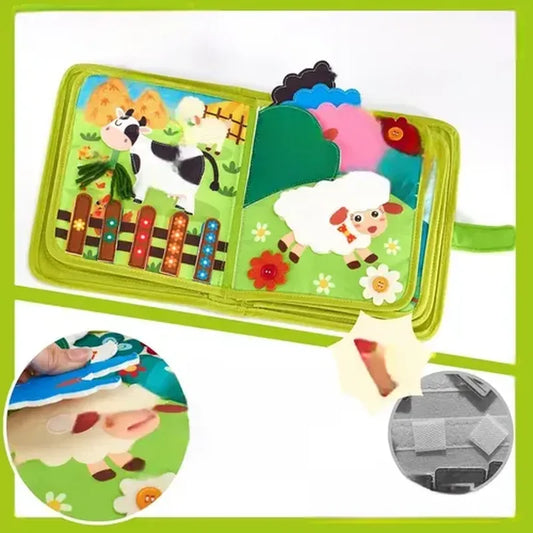 Montessori Felt Quiet Book, Preschool Le brinquedo infantil