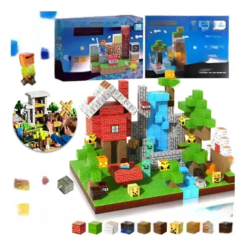 100PCS Magnetic Building Block Set - ABS brinquedo infantil